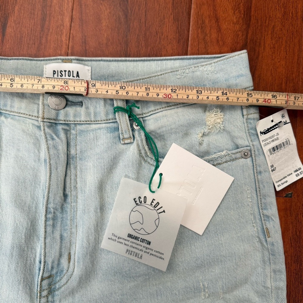 NWT Pistola Alexa High Rise Flare Jeans Denim Women Light Wash Size 30 - Picture 6 of 16